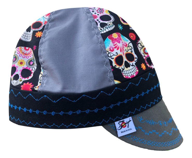 Sugar Skull Size 7 1/4 Limited edition Hybrid Welders Cap  lol