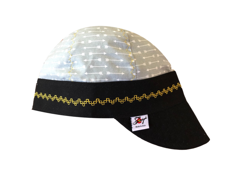 Grey/Yellow/Black Size 7 Hybrid Welders Cap