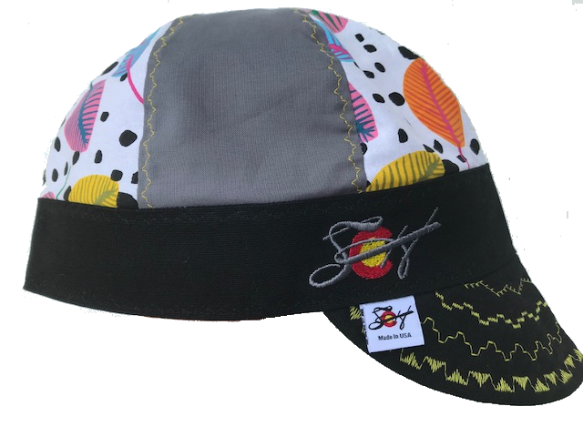 🏵Bright Leaf Print🏵 Mixed Panel Hybrid Welding Cap