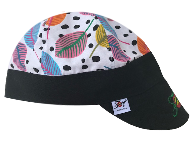 🏵 Bright Leaves🏵  Hybrid Welders Cap *Choose your Canvas Color*