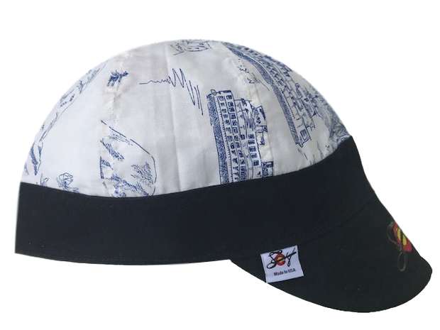 Creme & Blue Hybrid Welders Cap *Choose your Canvas Color*