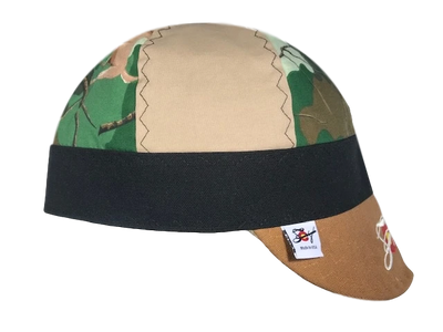 Deer 🦌🦌  Camo & Khaki Embroidered Hybrid Welders Cap