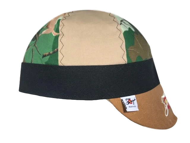 Deer 🦌🦌  Camo & Khaki Embroidered Hybrid Welders Cap